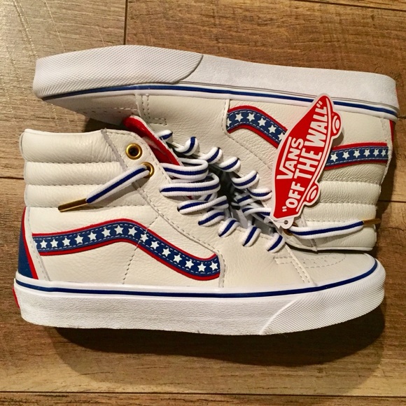 Vans Shoes - NWOB Vans Sk8 Hi Reissue Americana - True White/Racing Red